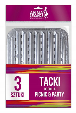 Aluminiowe Tacki do Grilla Jednorazowe Małe 3 szt