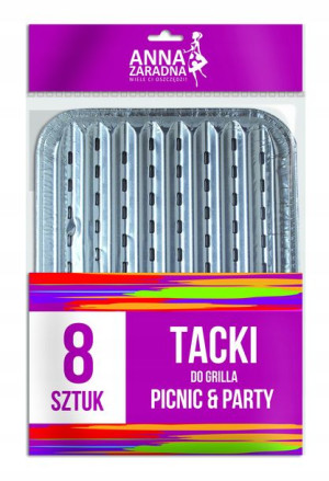 Aluminiowe Tacki do Grilla Jednorazowe Małe 8 szt