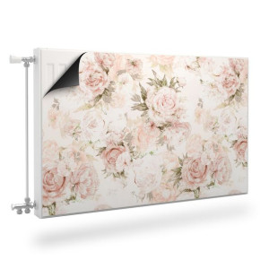 MATA Magnetyczna Grzejnika Pastelowe PIWONIE Peonie Kwiaty 120cm x 60cm