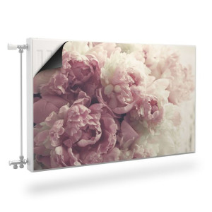MATA MAGNETYCZNA Kaloryfera PEONIE Kwiaty Styl Retro Dekoracja 120cm x 60cm