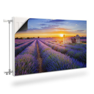 MATA Magnetyczna Na Grzejnik Pole Lawendy Zachód Słońca Pejzaż 110cm x 60cm