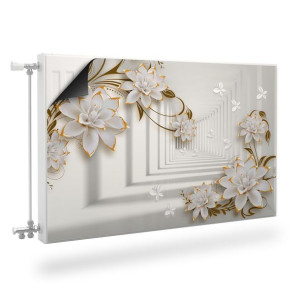 MATA Magnetyczna Kaloryfera Tunel Efekt 3D Kwiaty 110cm x 60cm