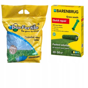 Nawóz wiosenno-letni Barenbrug 5kg+Trawa SOS 1KG