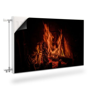 MATA Magnetyczna Na Grzejnika Ogień W Kominku Dekoracja 110cm x 60cm