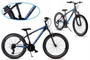 ROWER MTB JR 24 KANDS LORENZO grafitowo-niebieski 2023