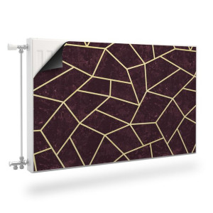 Osłona Magnetyczna Grzejnika Wzór GEOMETRYCZNY Dekoracja Marmur 90cm x 60cm