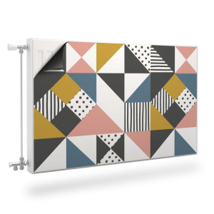 Osłona Magnetyczna Grzejnika GEOMETRYCZNE Kolorowe Trójkąty 110cm x 60cm