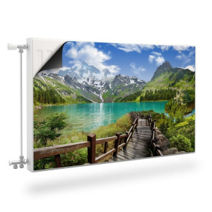 Osłona MAGNETYCZNA Grzejnika Górskie Jezioro 3D Krajobraz Natu 100cm x 60cm