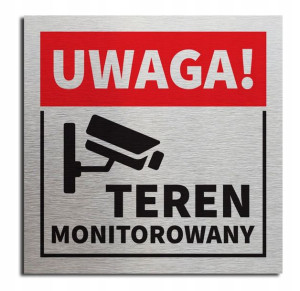 Tabliczka TEREN MONITOROWANY 10x10 cm___