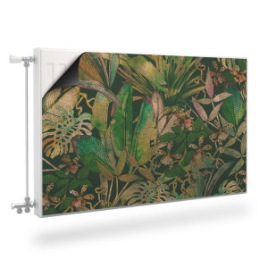 Magnetyczna Osłona Grzejnika TROPIKALNE Liście Rośliny Natura 90cm x 60cm