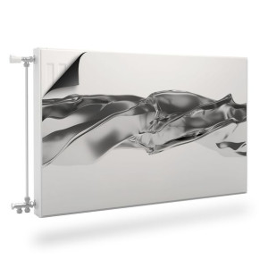 Osłona MAGNETYCZNA Grzejnika Szara Fala 3D Abstrakcja 90cm x 60cm