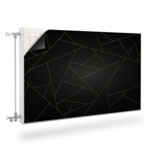 Osłona MAGNETYCZNA Na Kaloryfer Czarne Trójkąty Abstrakcja 120cm x 60cm