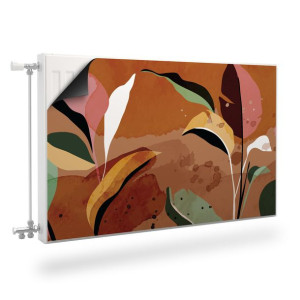 Osłona MAGNETYCZNA Na Grzejnik Kolorowe LIŚCIE Abstrakcja 100cm x 60cm