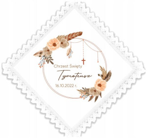 Biała szatka do chrztu Eco Kolekcja OPAL Boho BR