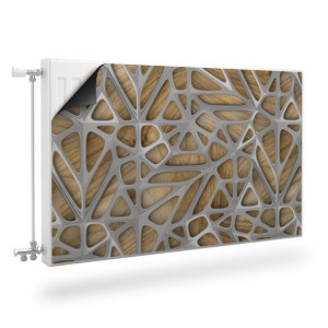 Osłona MAGNETYCZNA Grzejnika Abstrakcja 3D Imitacja Drewna 100cm x 60cm