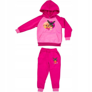 Dres KRÓLIK BING 128 Bluza + Spodnie Różowy 8+