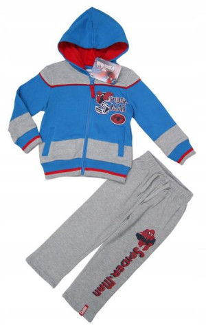 Dres Spiderman 96 Bluza + Spodnie Niebieski 3+