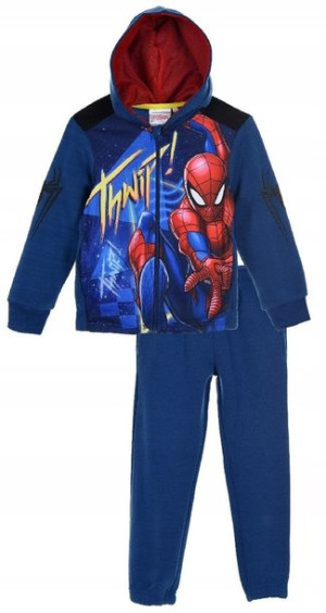 Dres Spiderman 98 Bluza + Spodnie Niebieski 3+