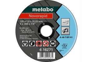 Tarcza tnąca 125x1x22,2 Novorapid Metabo 125mm