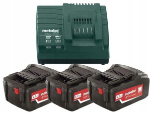 3 akumulatory 5.2 Ah 18V + ładowarka ASC 30 Metabo