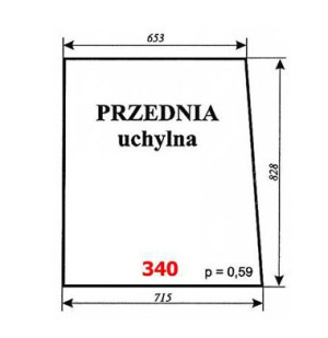 Szyba przednia uchylna Widlak
