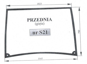 Szyba Przednia Zetor Major 935525