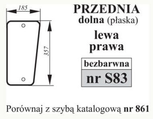 Szyba przednia dolna Fendt