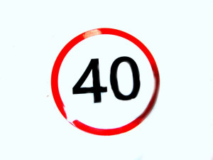 Naklejka ograniczenie prędkości 40 KM/H