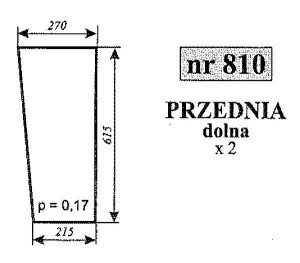 Szyba przednia dolna C-360 Koźmin