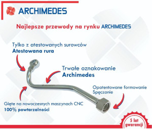 Przewód hydrauliczny II wywrotu Ursus C-330 ocynk ARCHIMEDES