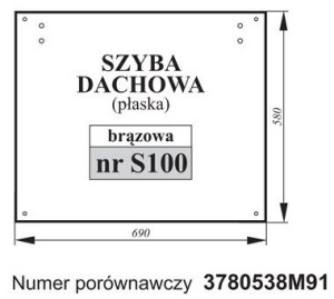 Szyba dachu MF 3780538M91