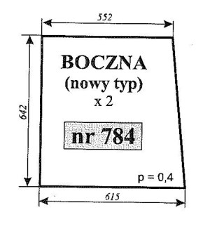 Szyba Boczna C-330 Tur Naglak Koźmin