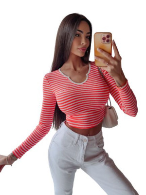 Bluzka damska OLAVOGA CASSI neon coral - M