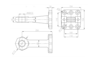 Ucho Dyszla Przyczepy D50-c1