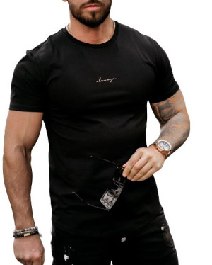 T-shirt męski OLAVOGA ARON czarny - S