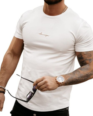 T-shirt męski OLAVOGA ARON ecru - M