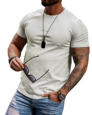 T-shirt męski OLAVOGA ARON miętowy - L