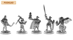 Czarna Gwardia - Zestaw 5 Figurek Z Podkładem Na Kampanię Rpg 25 Mm