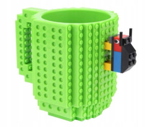 Kubek Klockowy Do Lego + Klocki / Zielony