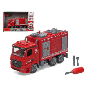 Ciężarówka Strażacka ze Światłem i Dźwiękiem Diy Assembly (37 x 25 cm)