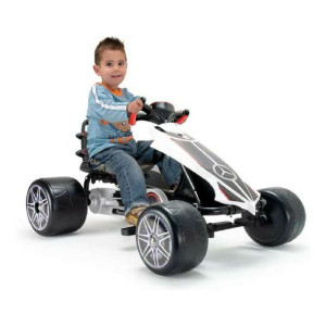 Gokart Injusa Mercedes Benz Pedały Biały (89 x 60 x 50 cm)