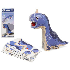 Puzzle 3D Dino Niebieski 18 x 8 cm
