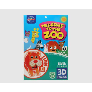 Puzzle 3D Zoo Lew 27 x 18 cm 11 Części