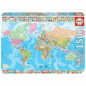 układanka puzzle Educa World Map 1500 pcs