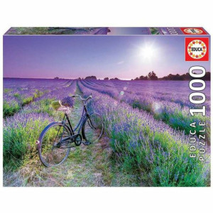 układanka puzzle Educa Cycling in Lavender Fields 1000 pcs