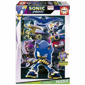 układanka puzzle Educa Neon Sonic 300 Części