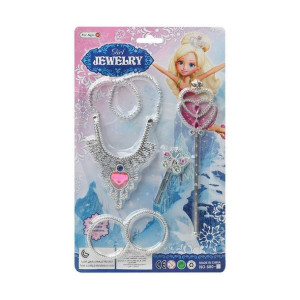 Zestaw Biżuterii Girl Jewelry Srebrzysty