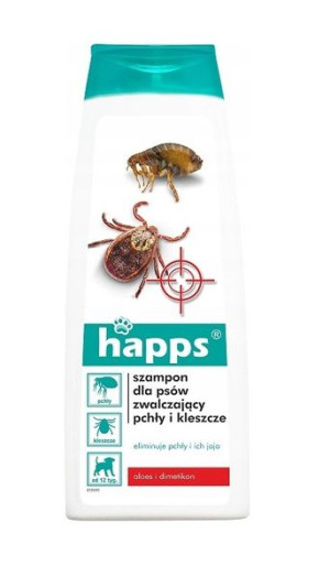 Happs Szampon Dla Psa Na Pchły I Kleszcze 250ml