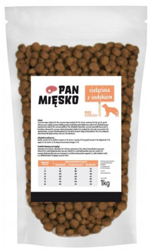 Pan Mięsko Karma Sucha Cielęcina Z Indykiem 1kg