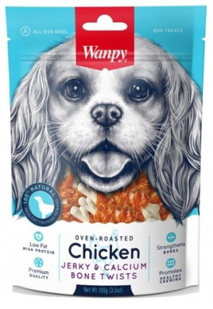 Wanpy Chicken Jerky&calcium Bone Pies 100g